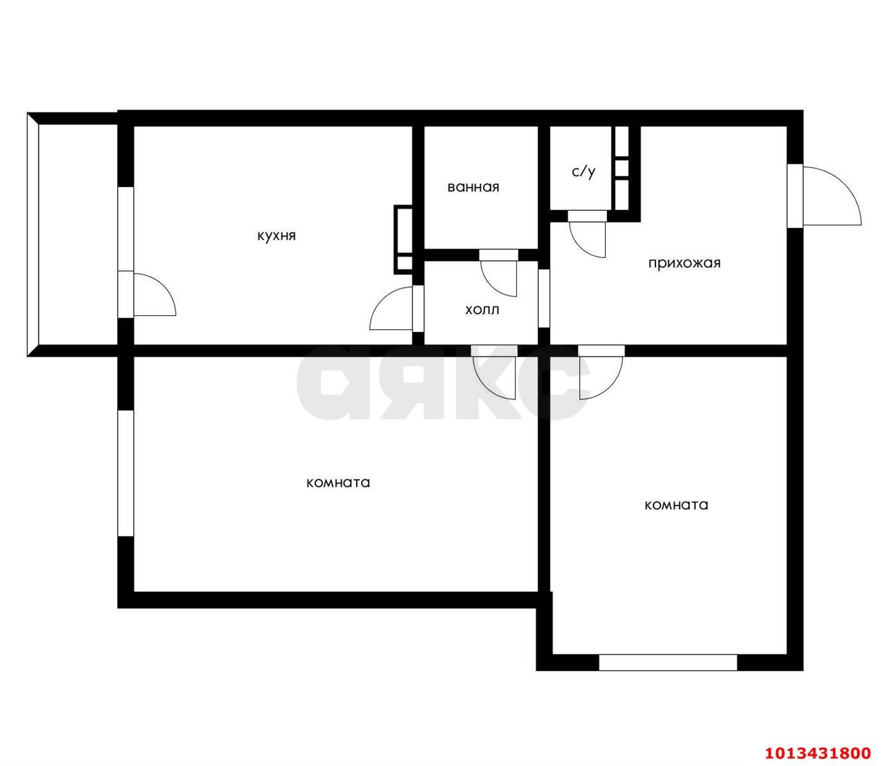 Фото №13: 2-комнатная квартира 59 м² - Краснодар, Восточно-Кругликовский, ул. Генерала Трошева, 43