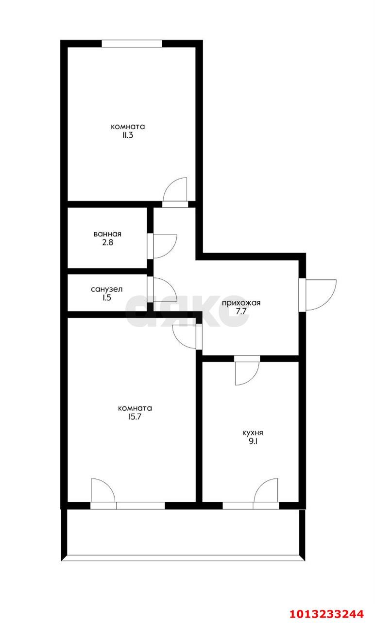 Фото №14: 2-комнатная квартира 48 м² - отделения № 3 СКЗНИИСиВ, Прикубанский внутригородской округ, ул. Селекционная, 17