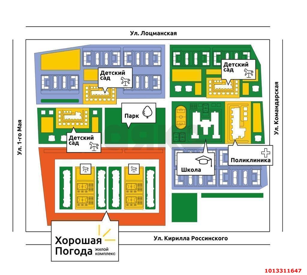 Фото №7: Студия 22 м² - Краснодар, жилой комплекс Хорошая Погода, ул. Кирилла Россинского, 3/1