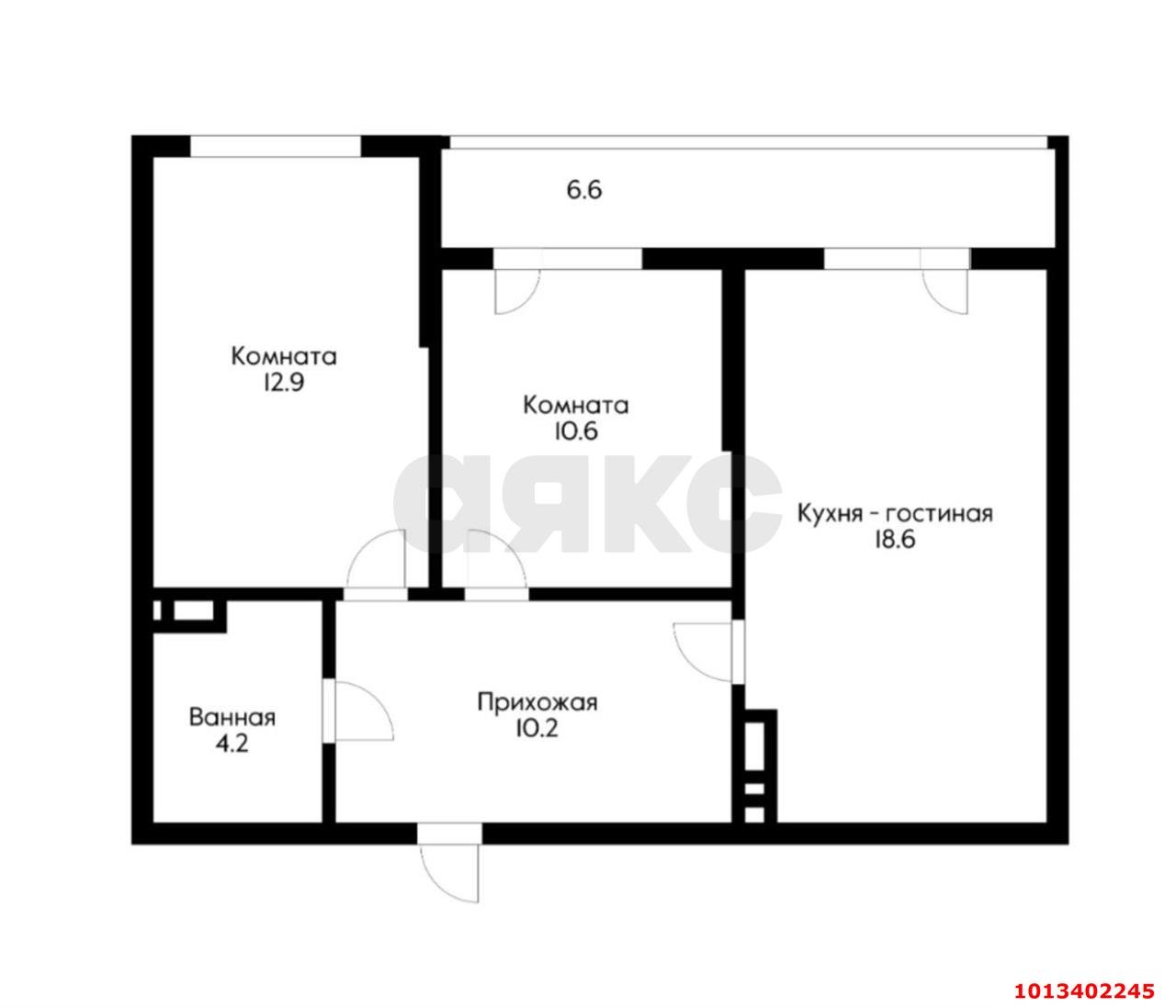 Фото №2: 2-комнатная квартира 63 м² - Краснодар, жилой комплекс Самолёт-4, ул. Ивана Беличенко, 95