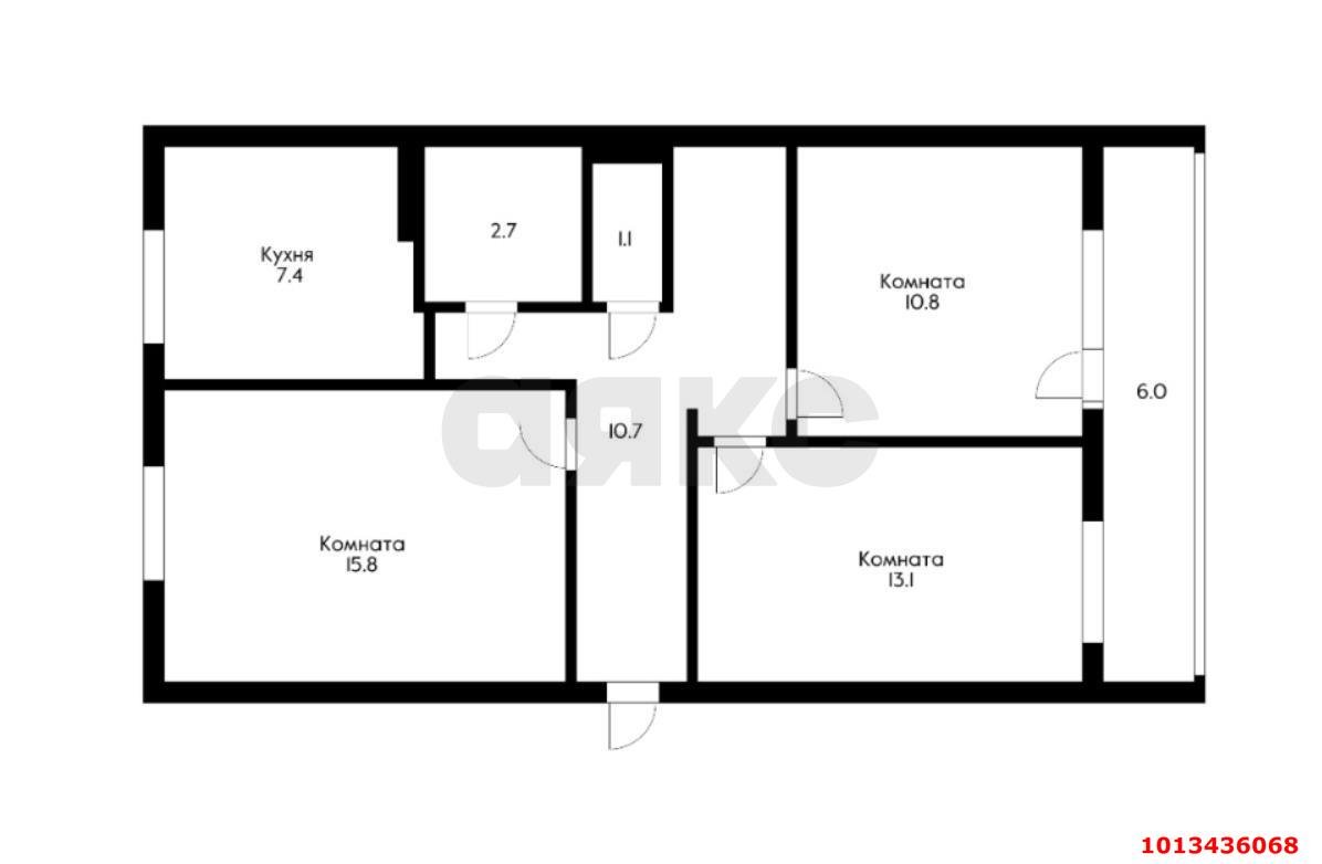 Фото №14: 3-комнатная квартира 61&nbsp;м², 1/5&nbsp;эт. - Энем, ул. Фрунзе, 20