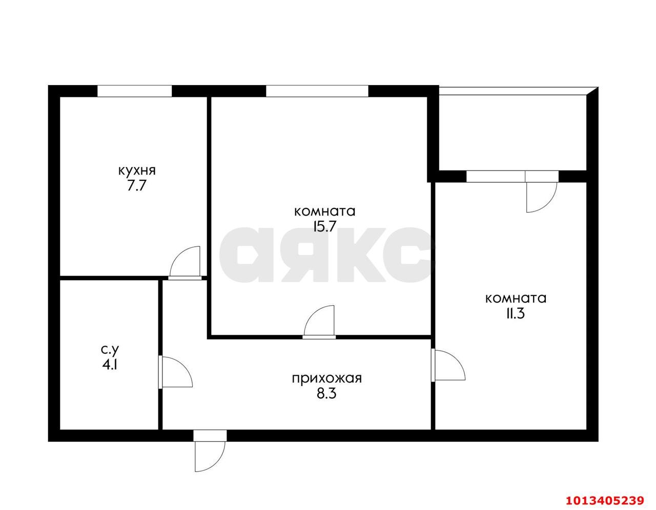 Фото №18: 2-комнатная квартира 50 м² - Краснодар, Черёмушки, ул. Селезнёва, 246