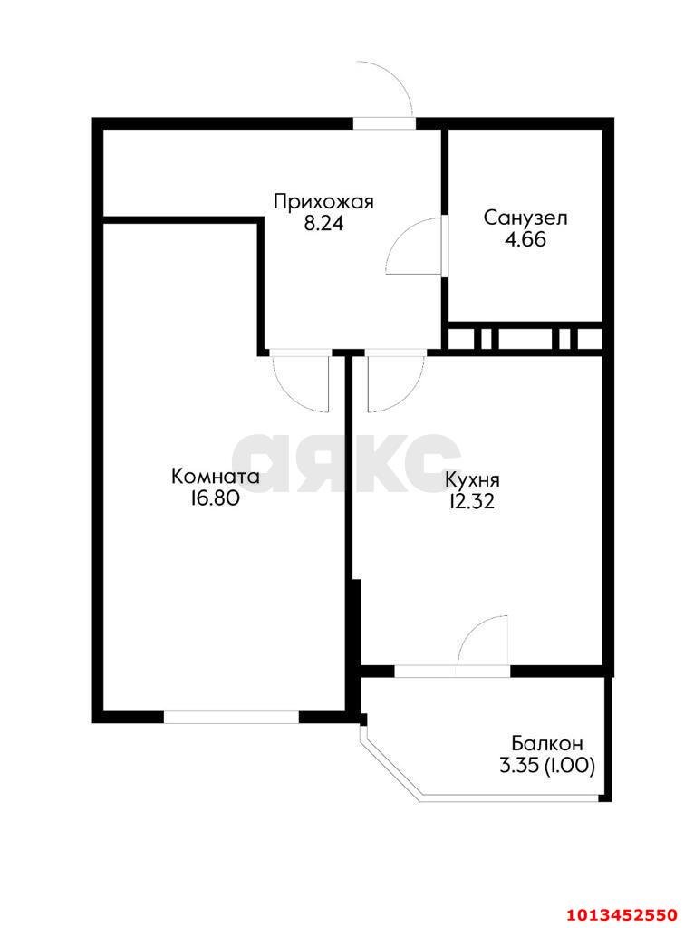 Фото №6: 1-комнатная квартира 44 м² - Краснодар, имени Петра Метальникова, ул. Ростовское шоссе, 30/6