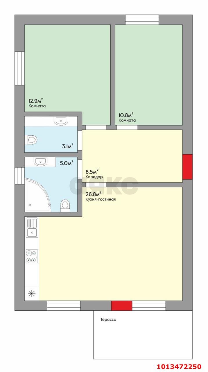 Фото №18: Дом 71 м² + 4.3 сот. - Краснодар, коттеджный  Изумрудный Город, ул. имени Виктора Тюрина, 84