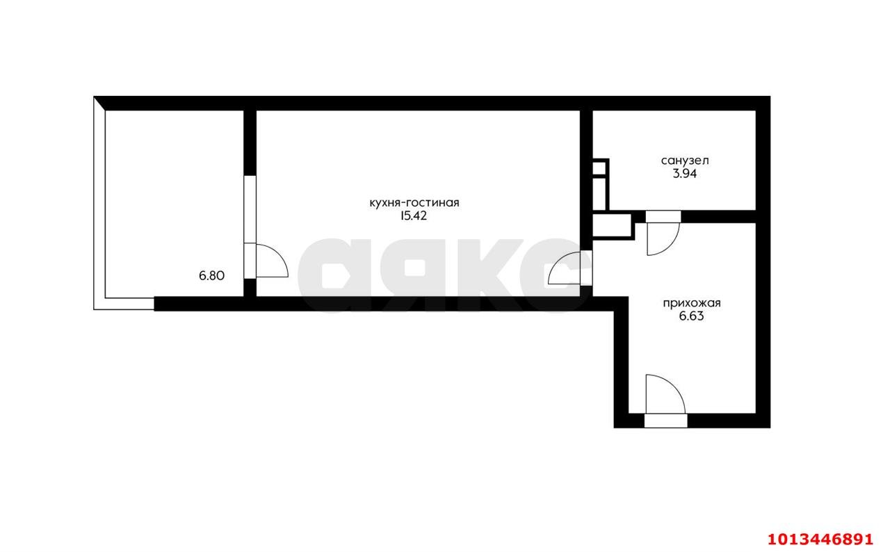 Фото №6: Студия 32 м² - Краснодар, Любимово, 16