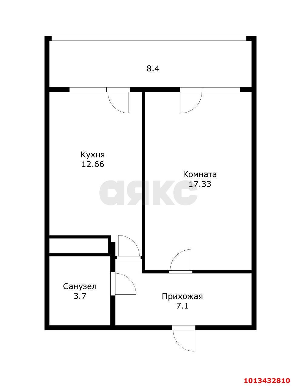 Фото №11: 1-комнатная квартира 45 м² - Краснодар, жилой комплекс Аврора Парк, ул. Шоссе Нефтяников, 22с1