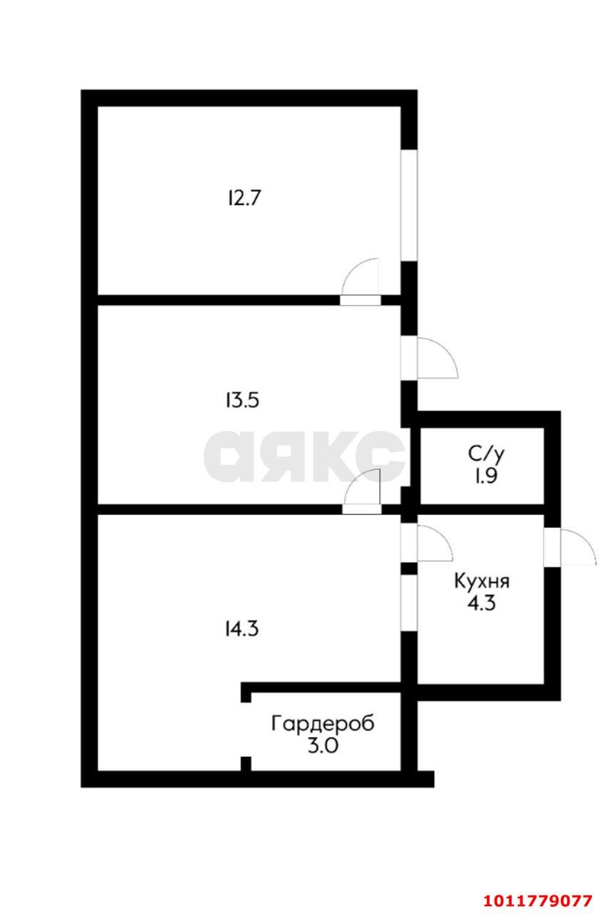 Фото №12: 3-комнатная квартира 46 м² - Краснодар, Западный внутригородской округ, ул. Пашковская, 66