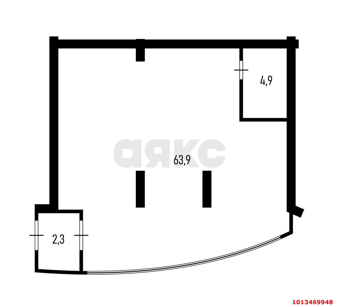Фото №5: Торговое помещение 70&nbsp;м², 1/17&nbsp;эт. - Краснодар, Прикубанский внутригородской округ, имени Петра Метальникова, мкр. ЖК Времена Года 3, ул. Цезаря Куникова, 24к1