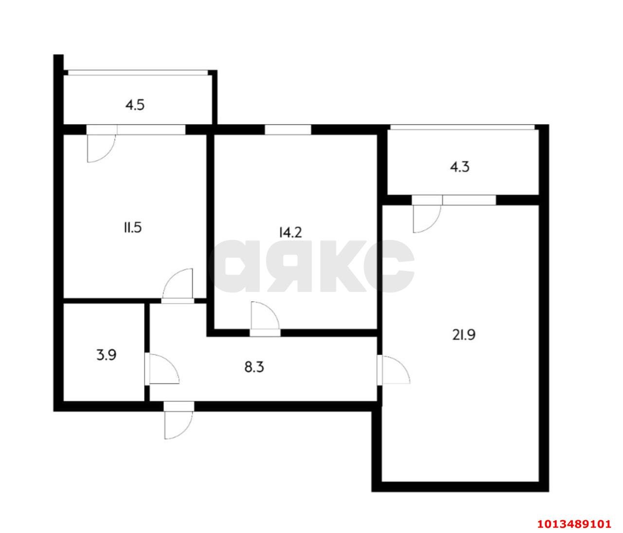 Фото №2: 2-комнатная квартира 70 м² - Краснодар, Музыкальный, ул. имени Сергея Есенина, 100