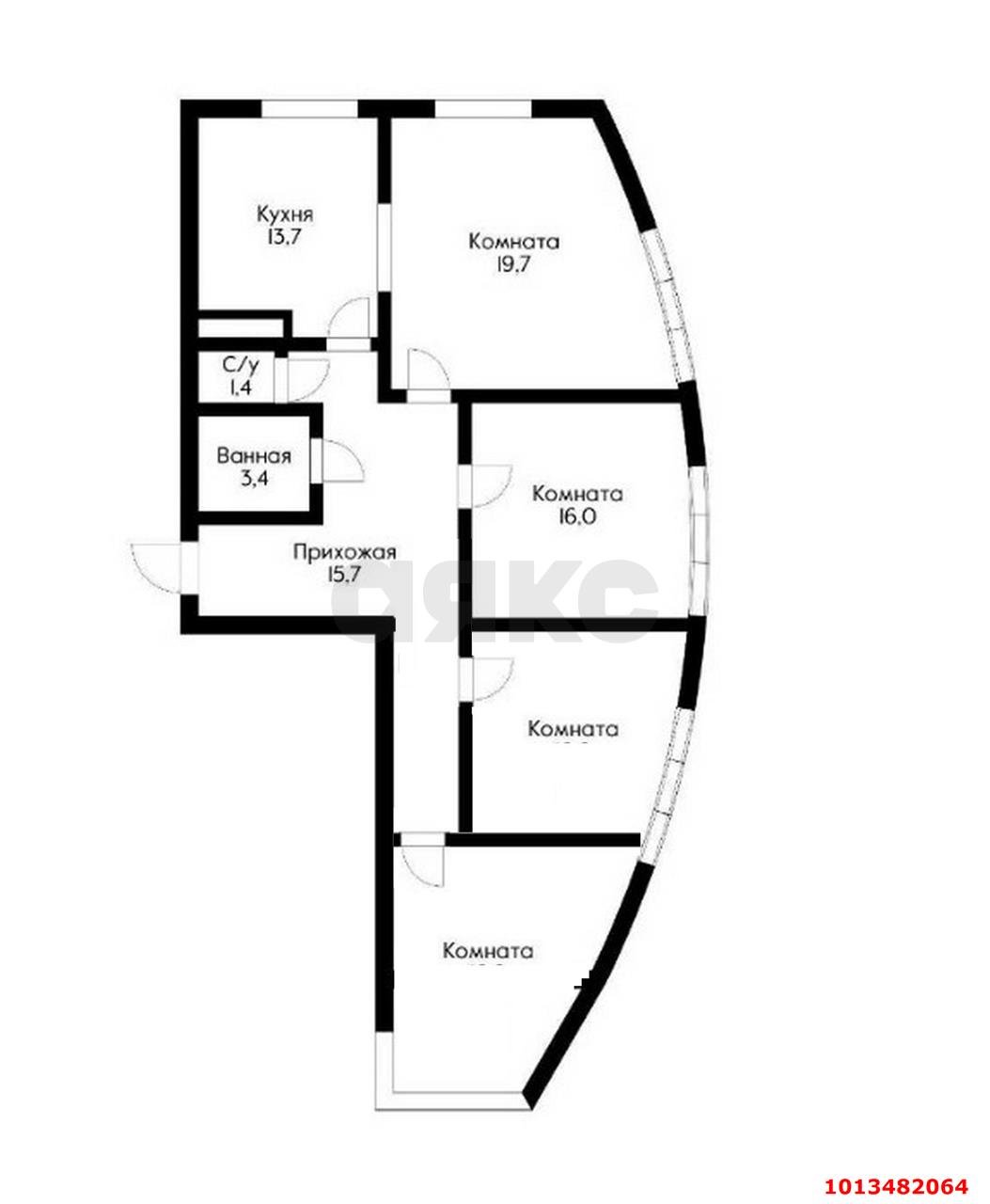 Фото №18: 3-комнатная квартира 105 м² - Краснодар, жилой комплекс Маршал, ул. Гаражная, 87