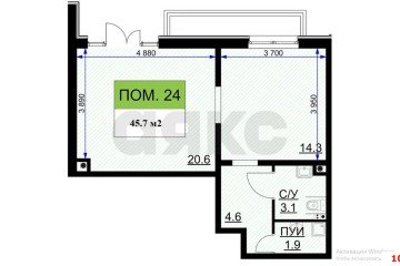 Фото №2: Торговое помещение 46 м² - Краснодар, мкр. жилой комплекс Ракурс, ул. имени Героя Ростовского, 8к7