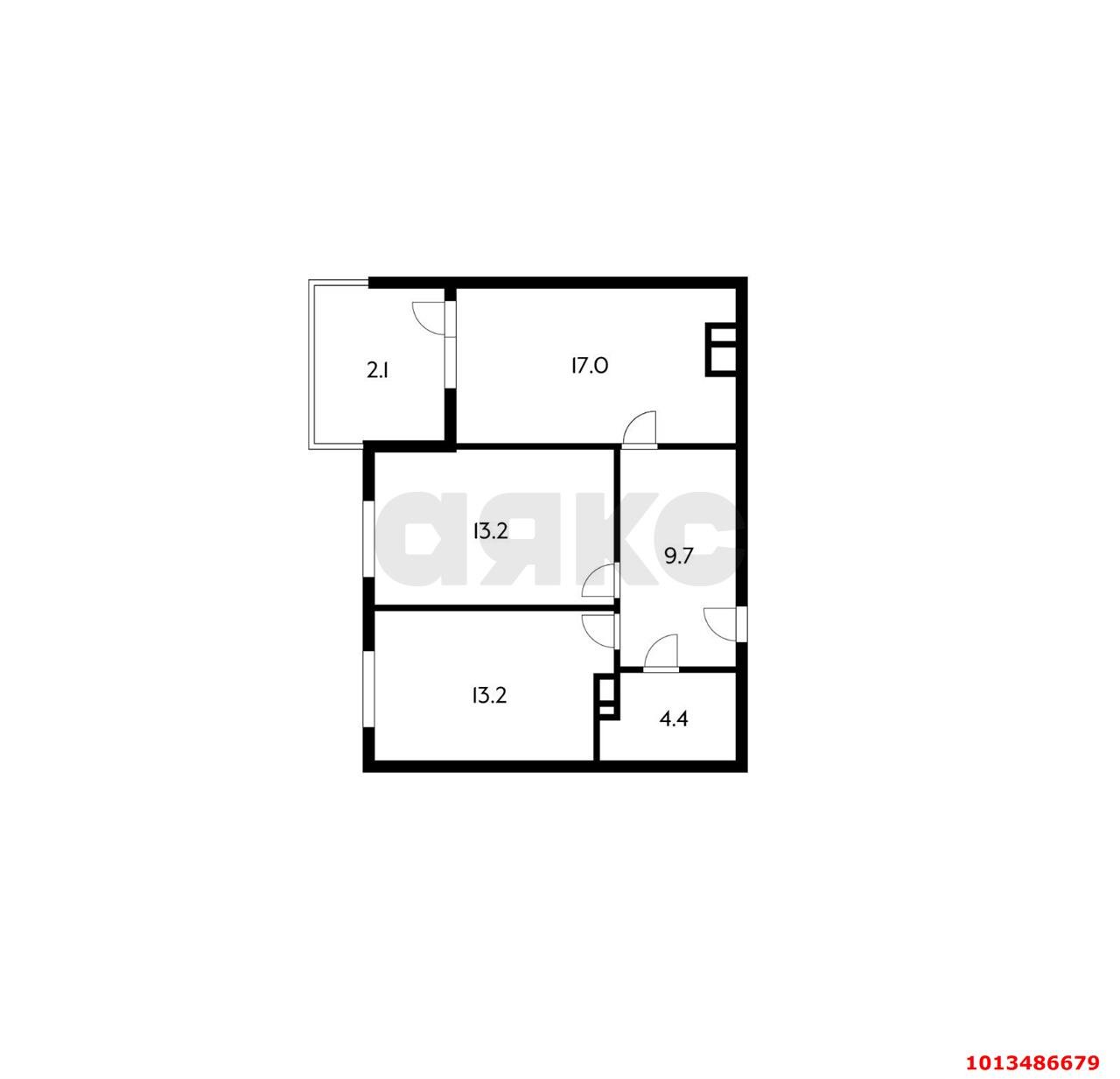 Фото №14: 2-комнатная квартира 57 м² - Краснодар, Любимово, 16