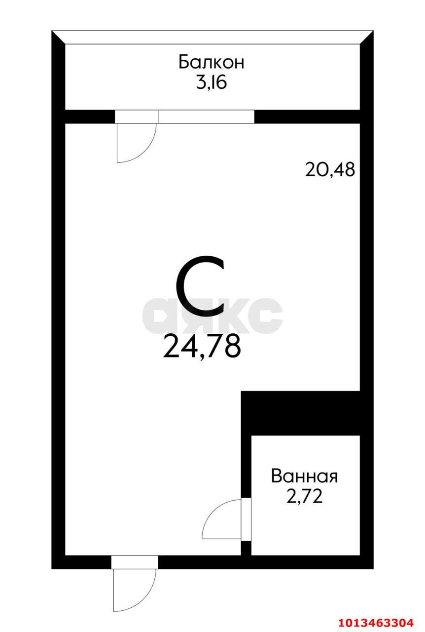 Фото №10: Студия 27&nbsp;м², 8/16&nbsp;эт. - Краснодар, Прикубанский внутригородской округ, мкр. Славянский, ул. Заполярная, 37к3