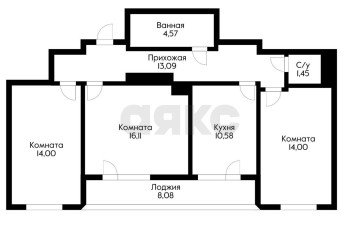 Фото №4: 3-комнатная квартира 80 м² - Краснодар, мкр. жилой комплекс Парусная Регата, ул. Автолюбителей, 1Дк3