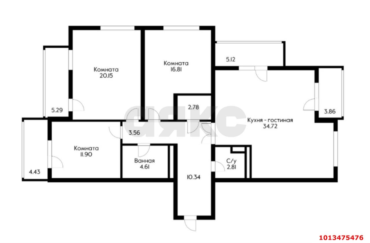 Фото №18: 3-комнатная квартира 120 м² - Новороссийск, территория Цемдолина, ул. Солнечная, 2к3