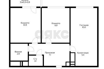 Фото №2: 2-комнатная квартира 48 м² - Краснодар, мкр. 1-й квартал, ул. Домбайская, 57