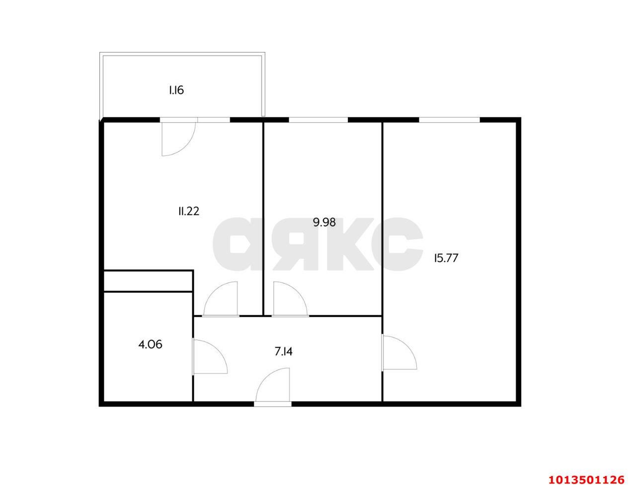 Фото №6: 2-комнатная квартира 53 м² - Краснодар, жилой комплекс Россинский Парк, ул. Командорская, 15