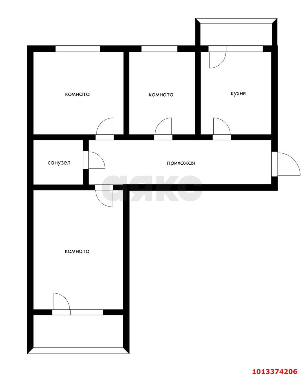 Фото №5: 3-комнатная квартира 59 м² - Краснодар, Центральный, ул. Промышленная, 94