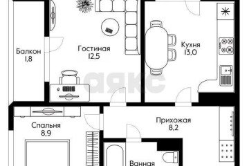 Фото №3: 2-комнатная квартира 47 м² - Краснодар, мкр. жилой комплекс Стрижи, ул. Автолюбителей, 1Г