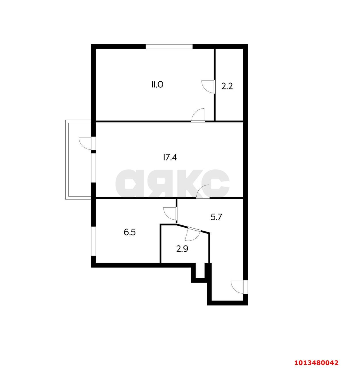 Фото №9: 2-комнатная квартира 49 м² - Краснодар, Черёмушки, ул. Стасова, 145