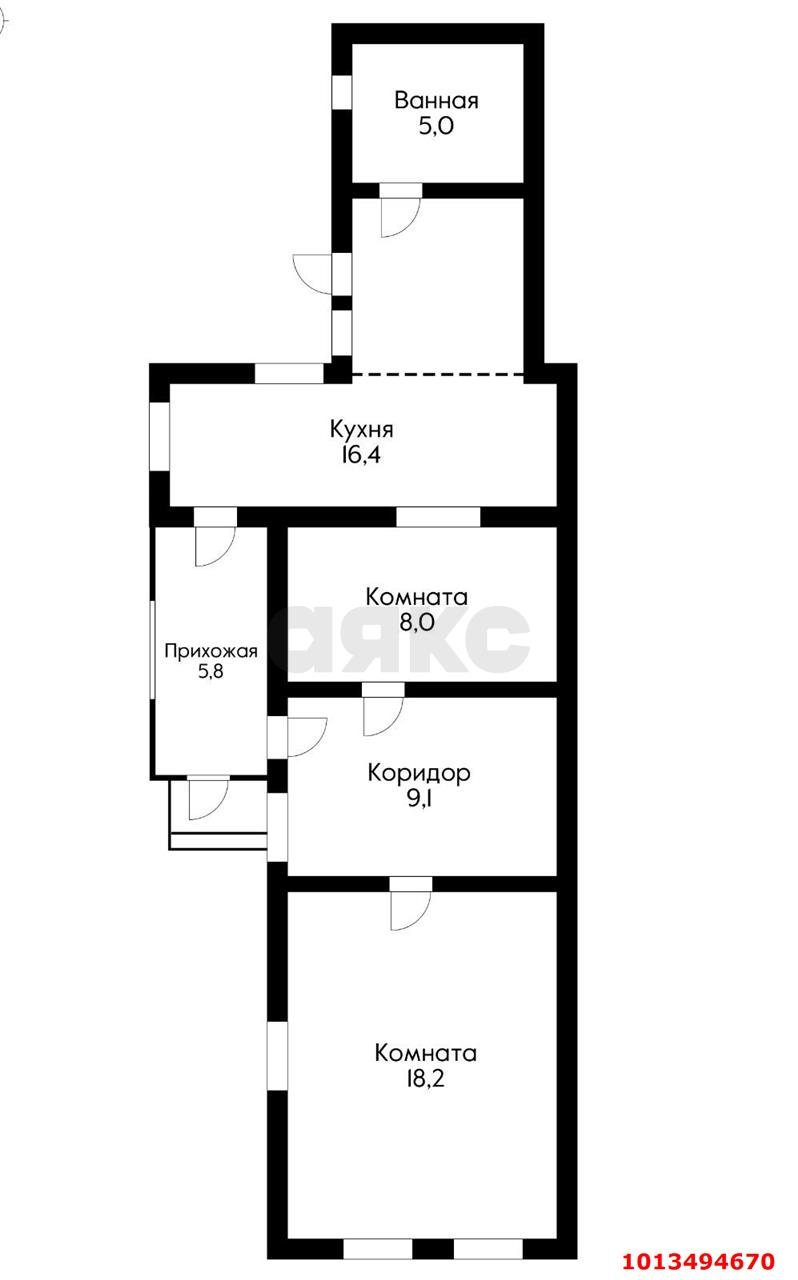 Фото №2: Часть дома 62 м² + 1.67 сот. - Краснодар, Камвольно-суконный Комбинат, пр-д 1-й Сормовский, 108