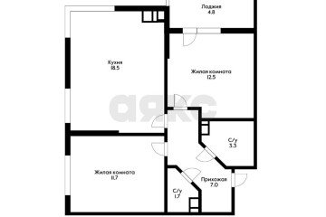 Фото №3: 2-комнатная квартира 59 м² - Краснодар, мкр. Парк Победы, 