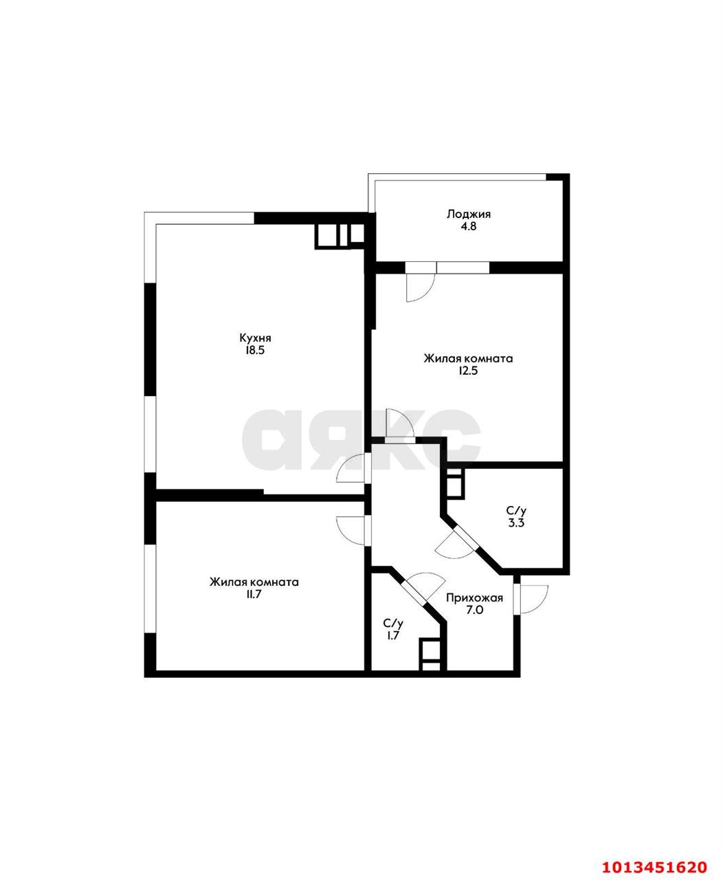 Фото №3: 2-комнатная квартира 59 м² - Краснодар, Парк Победы, 