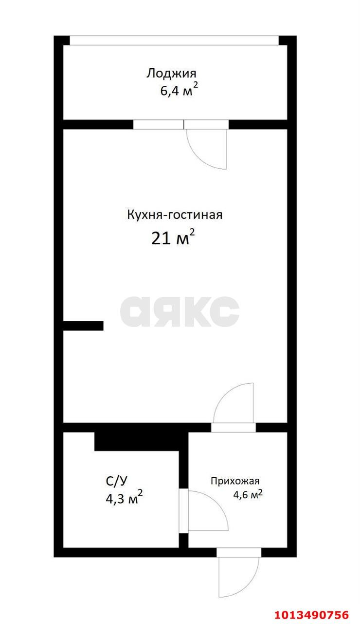 Фото №9: Студия 35 м² - Краснодар, жилой комплекс Территория Счастья, ул. Домбайская, 10