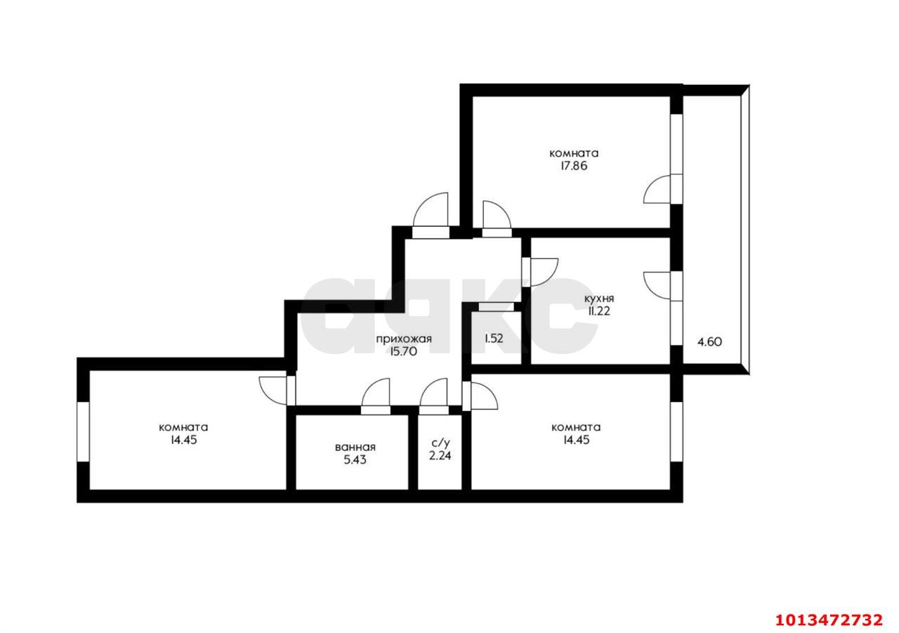 Фото №16: 3-комнатная квартира 90 м² - Краснодар, Гидростроителей, ул. Трудовой Славы, 1