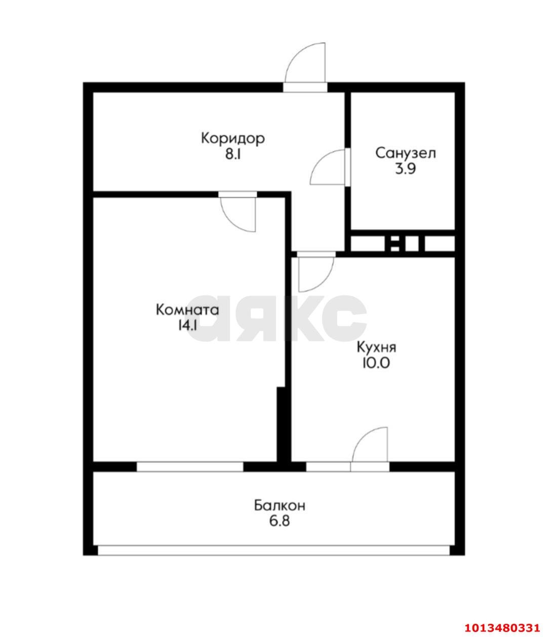 Фото №14: 1-комнатная квартира 42 м² - Краснодар, жилой комплекс Любимый Дом, ул. Московская, 133к3