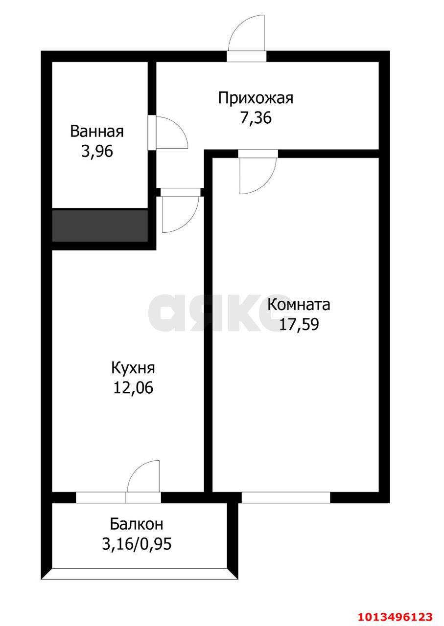 Фото №12: 1-комнатная квартира 41 м² - Краснодар, жилой комплекс Светлый, ул. Московская, 144к1