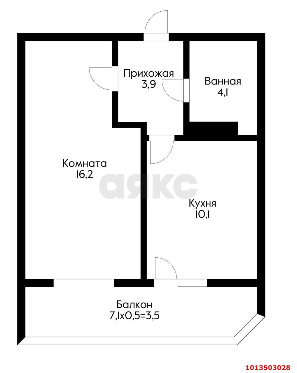 Фото №7: 1-комнатная квартира 42 м² - Краснодар, Горхутор, ул. имени Дзержинского, 110Ак1