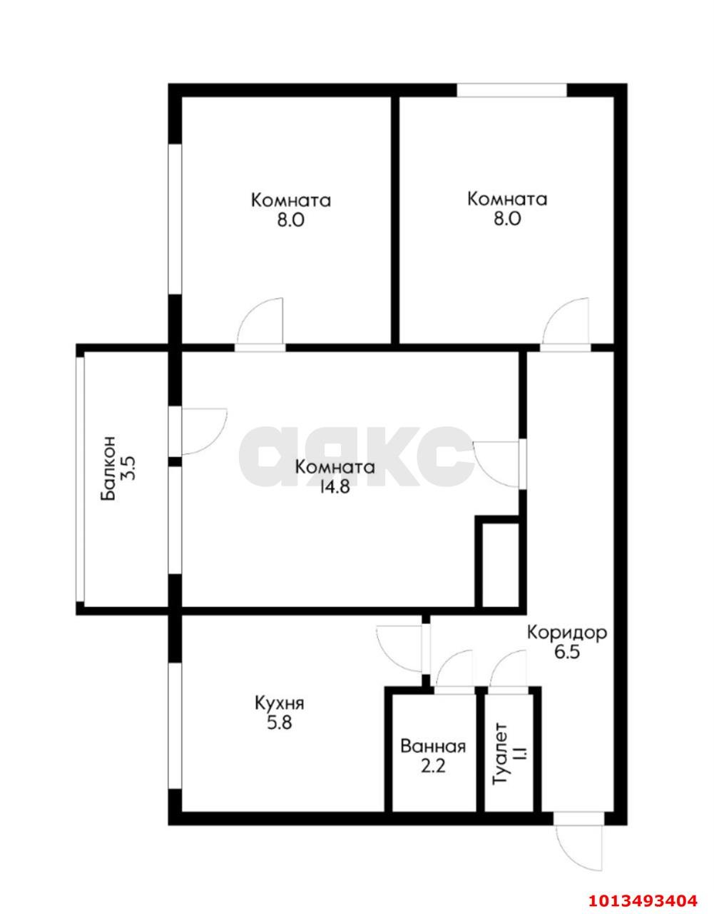 Фото №17: 2-комнатная квартира 52 м² - Краснодар, Комсомольский, ул. Симферопольская, 34