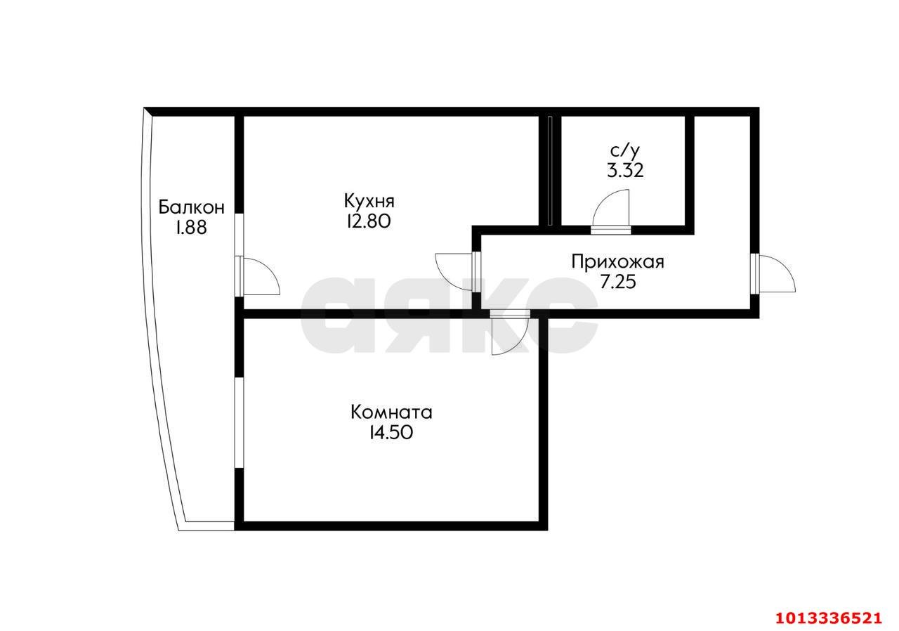 Фото №7: 1-комнатная квартира 40 м² - Краснодар, жилой комплекс Цветы, ул. Круговая, 4Вк4