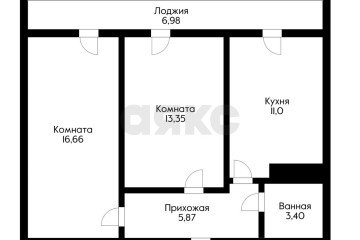 Фото №2: 2-комнатная квартира 56 м² - Краснодар, мкр. Славянский, ул. Заполярная, 37к2