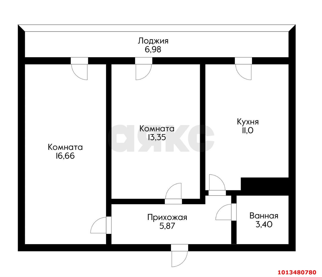 Фото №2: 2-комнатная квартира 56 м² - Краснодар, Славянский, ул. Заполярная, 37к2