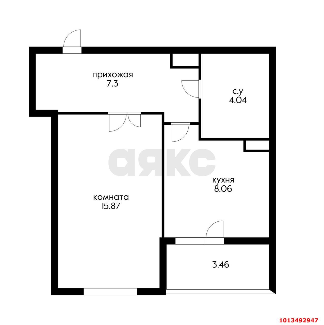 Фото №6: 1-комнатная квартира 37 м² - Краснодар, Догма Парк, ул. Марины Цветаевой, 1