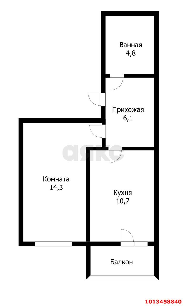 Фото №6: 1-комнатная квартира 35 м² - Краснодар, Восточно-Кругликовский, 