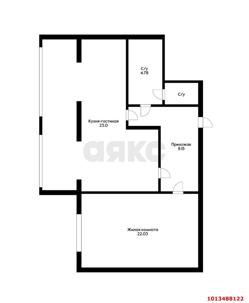 Фото №14: 2-комнатная квартира 60 м² - Краснодар, Школьный, ул. Школьная, 11/1