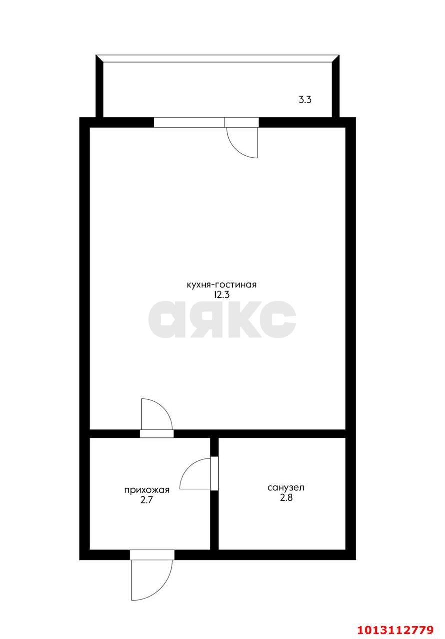 Фото №7: Студия 21 м² - Краснодар, жилой комплекс Британия-2, ул. Генерала Петрова, 43/1