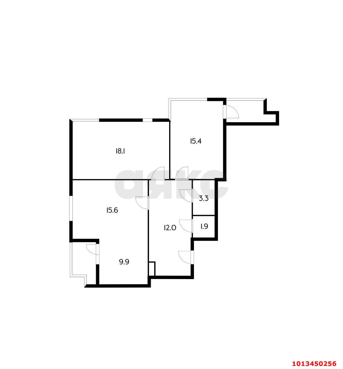 Фото №12: 3-комнатная квартира 80 м² - Краснодар, жилой комплекс На Садовой, ул. Садовая, 159