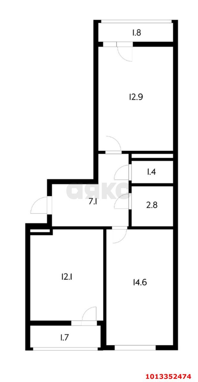 Фото №7: 2-комнатная квартира 56 м² - Краснодар, Славянский, ул. Заполярная, 39к8