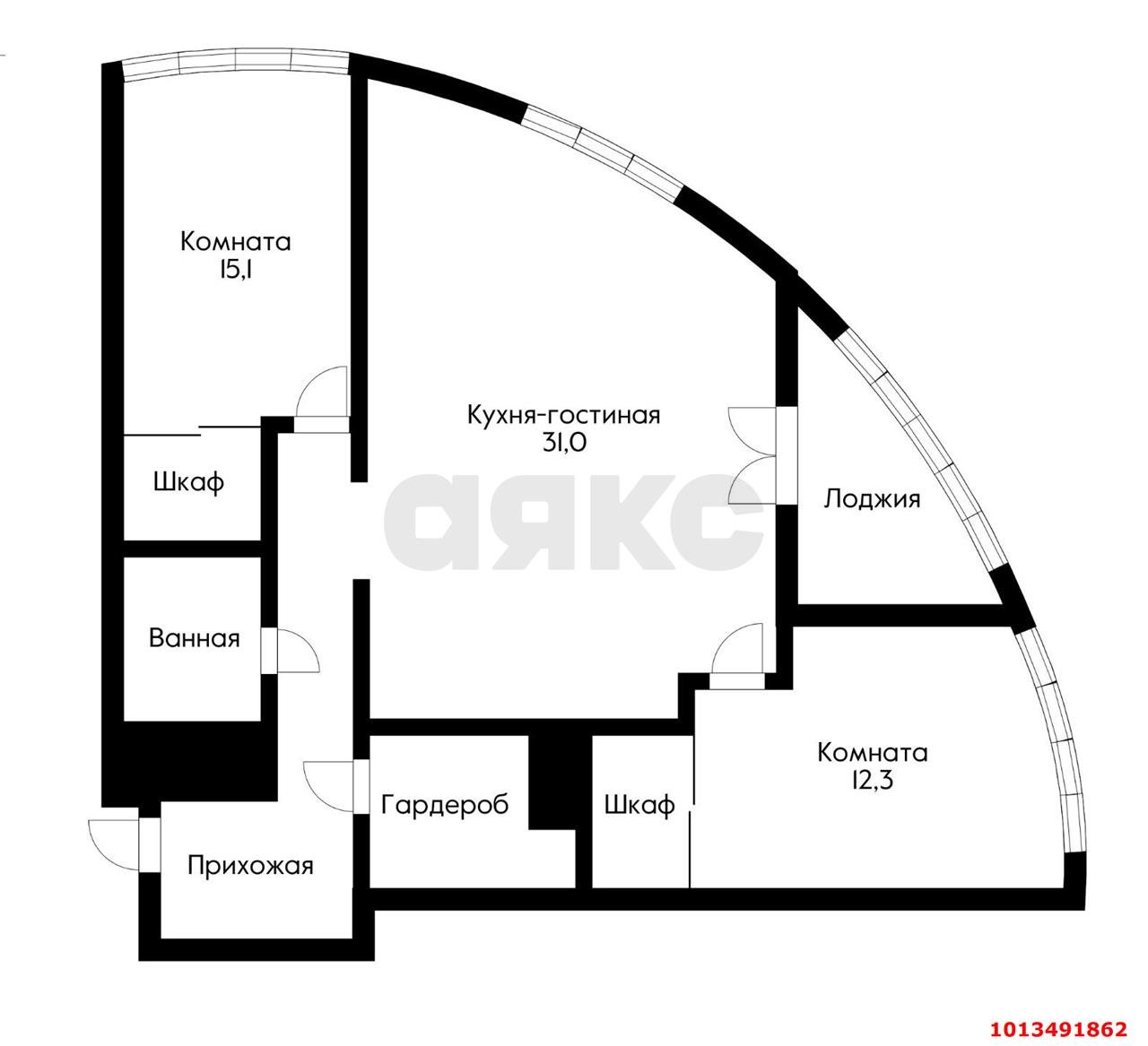 Фото №16: 3-комнатная квартира 82 м² - Краснодар, жилой комплекс Элегант, ул. Старокубанская, 131/1