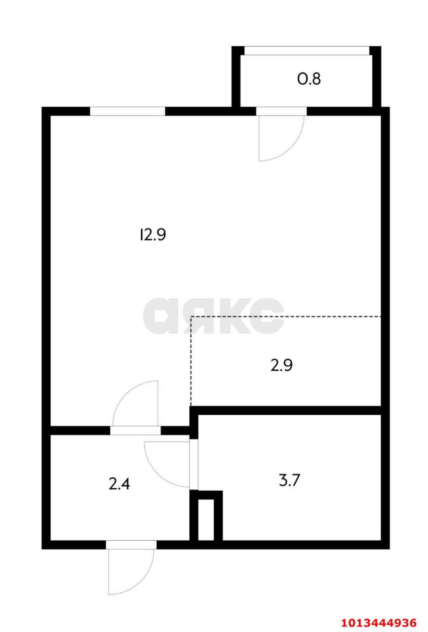 Фото №7: Студия 26 м² - Берёзовый, жилой комплекс Прогресс, ул. имени Туполева А.Н., 1