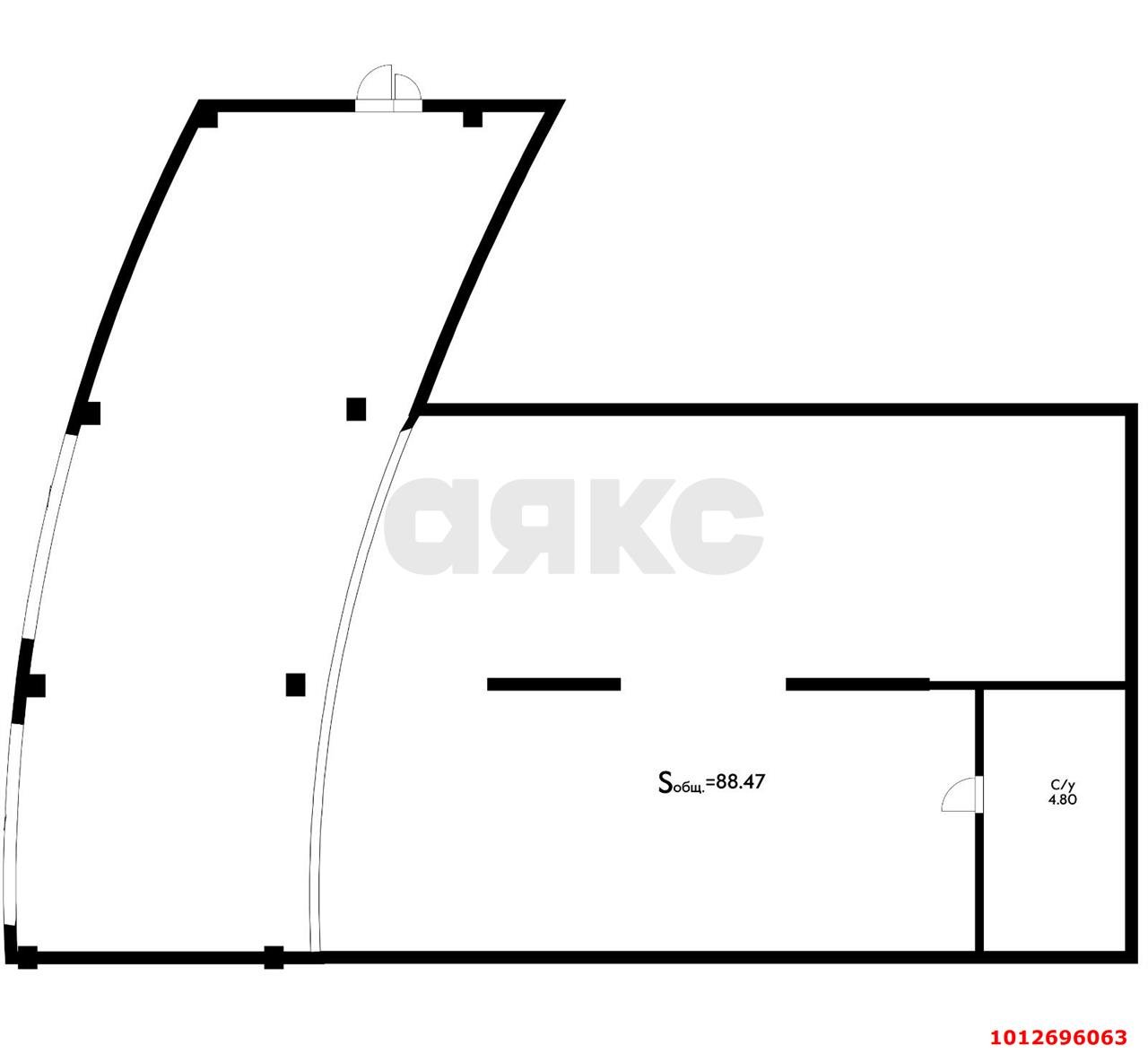 Фото №4: Торговое помещение 89 м² - Краснодар, жилой комплекс Фонтаны, ул. Воронежская, 47/11