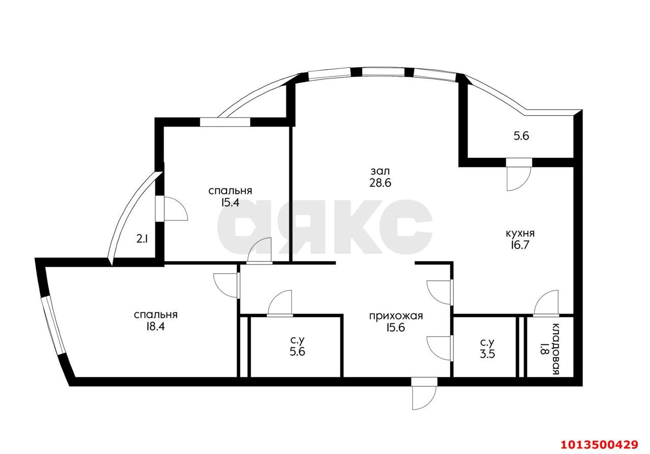 Фото №20: 3-комнатная квартира 113 м² - Краснодар, Юбилейный, пр-кт Чекистов, 37