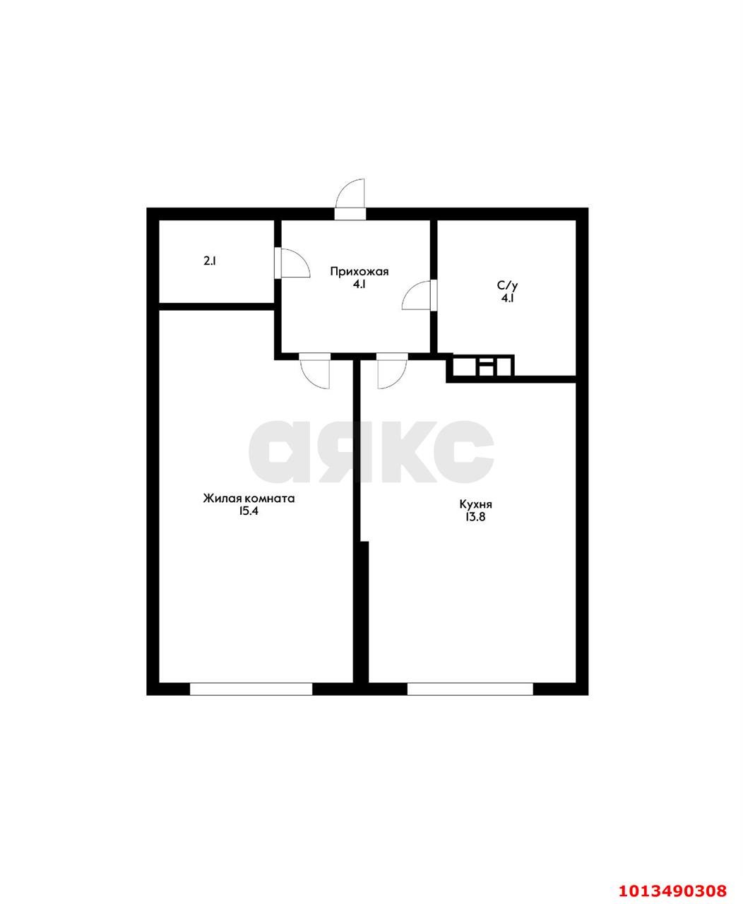 Фото №6: 1-комнатная квартира 39 м² - Краснодар, Догма Парк, 