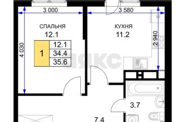 Фото №3: 1-комнатная квартира 35 м² - Краснодар, мкр. жилой комплекс Ракурс, ул. имени Героя Ростовского, 8к5