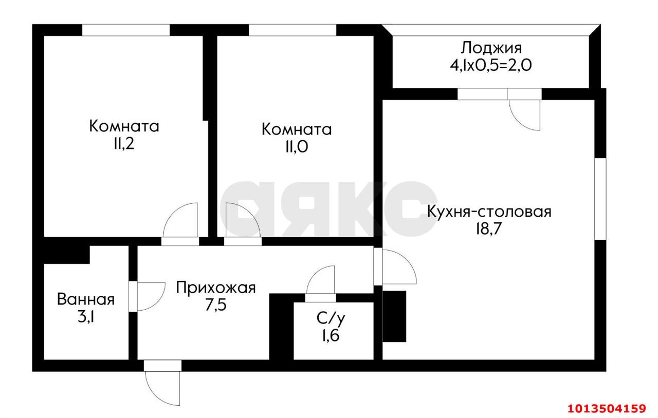 Фото №14: 2-комнатная квартира 53 м² - Краснодар, жилой комплекс Ракурс, ул. имени Героя Ростовского, 8