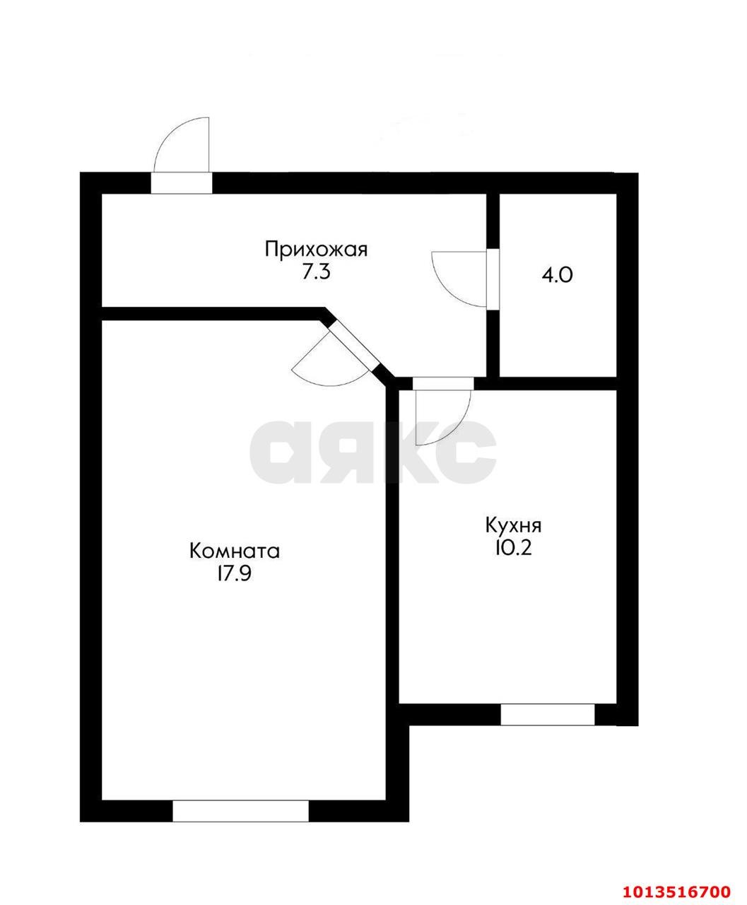 Фото №10: 1-комнатная квартира 40&nbsp;м², 4/4&nbsp;эт. - Знаменский, Карасунский внутригородской округ, мкр. жилой комплекс Первомайский, ул. Первомайская, 36/7